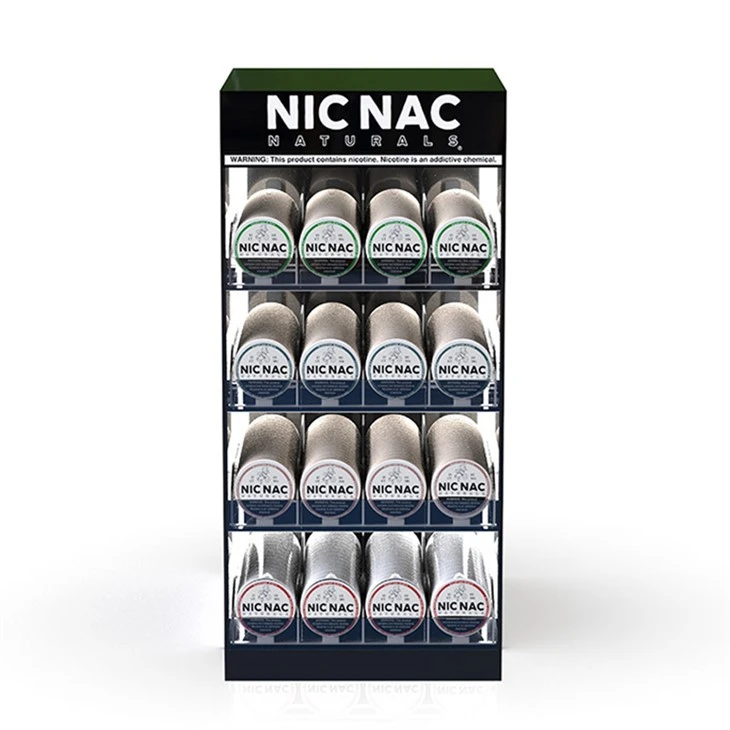 Acrylic Nicotine Pouches Display Stand With Pushers Acrylic Nicotine Pouches Display Stand With Pushers