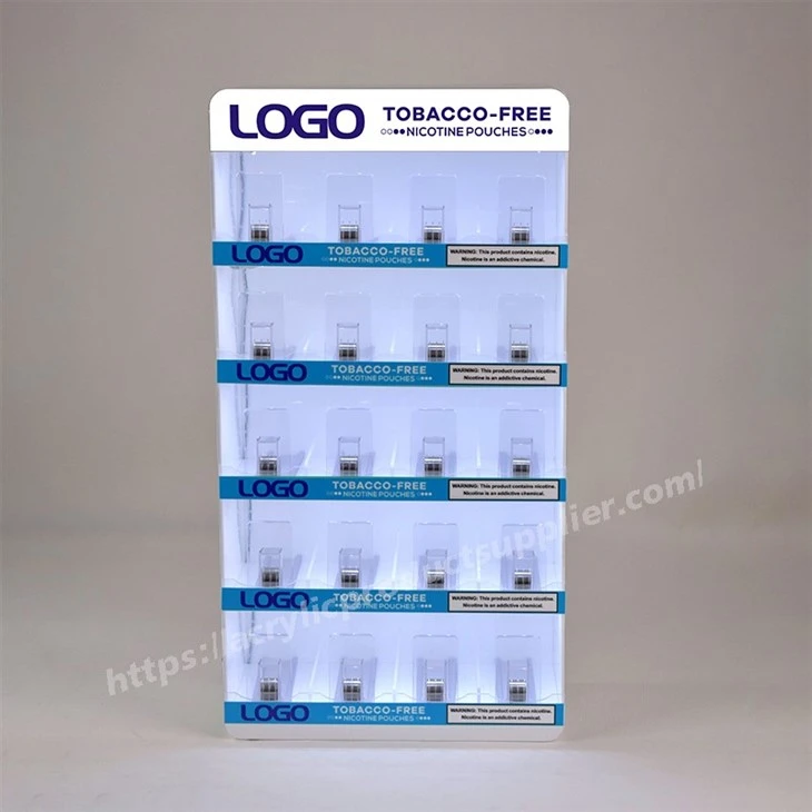 Led Acrylic Nicotine Pouches Snus Display With Pusher Led Acrylic Nicotine Pouches Snus Display With Pusher