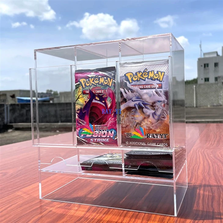 Acrylic 3 Slot Booster Pack Dispenser Acrylic 3 Slot Booster Pack Dispenser