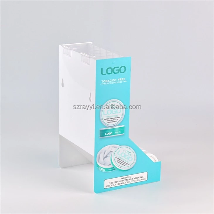 Center Top Acrylic Nicotin Pouch Snus Display