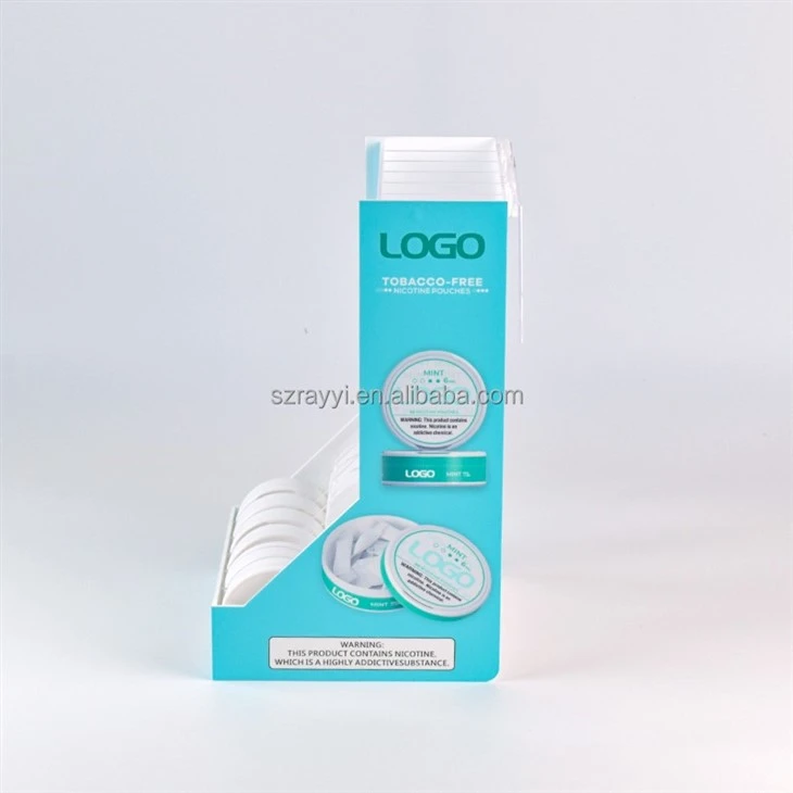 Center Top Acrylic Nicotin Pouch Snus Display