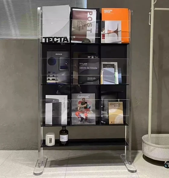 Clear Acrylic Magazine Display - Stylish Case Clear Acrylic Magazine Display - Stylish Case