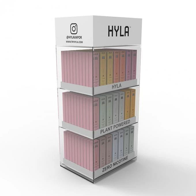 Lockable Countertop Acrylic Vape Display Case With LED