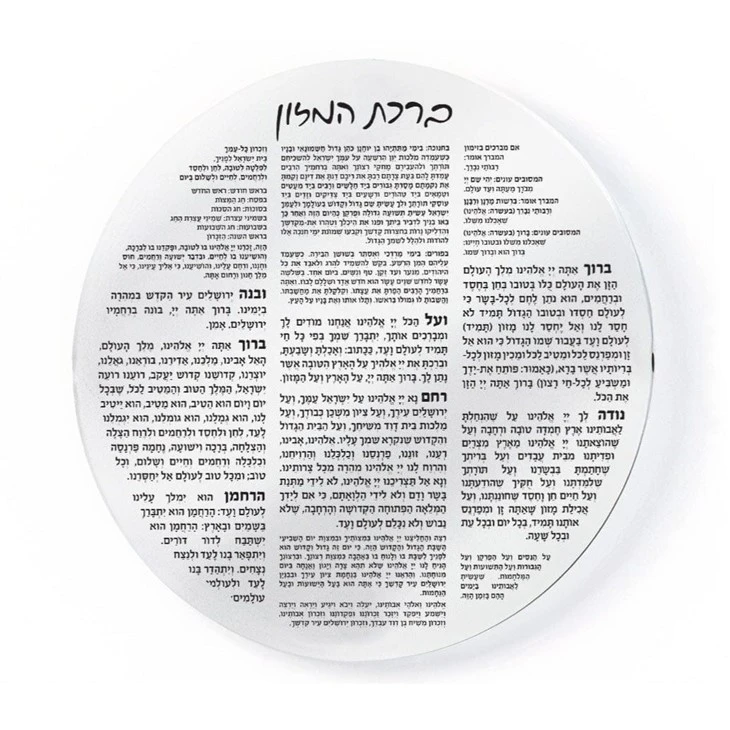 Custom Round Lucite Birkat Hamazon Display | Acrylic Judaica Bencher Set Custom Round Lucite Birkat Hamazon Display | Acrylic Judaica Bencher Set