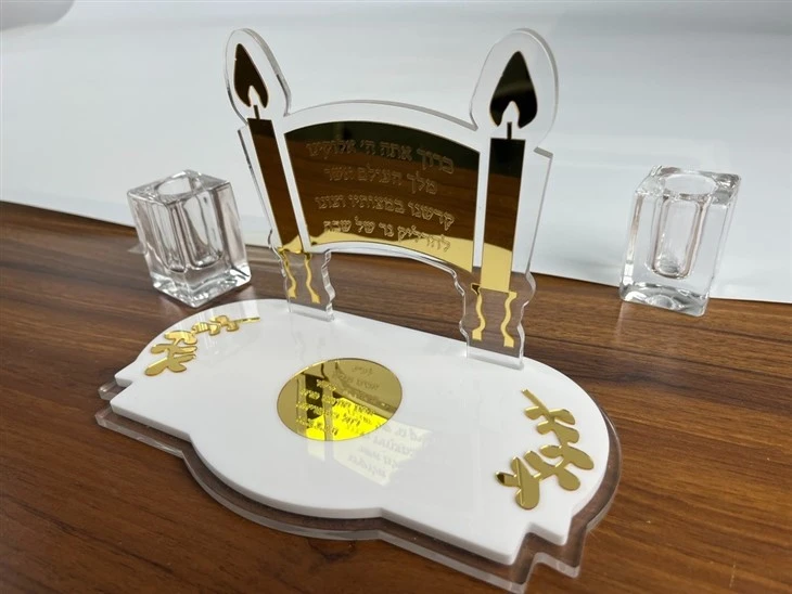 Shabbat Candle Holder – Premium Acrylic Candle Stand Shabbat Candle Holder – Premium Acrylic Candle Stand
