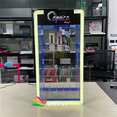 How is the acrylic display stand bonded and assembled?
