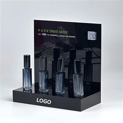 Black Acrylic Counter Mascara Display Stand With 8 Hole