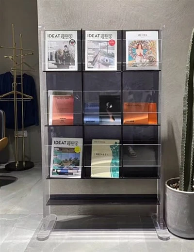 Clear Acrylic Magazine Display - Stylish Case