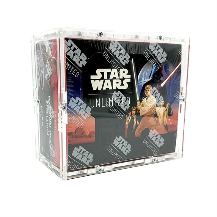 Star Wars Unlimited TCG Booster Box Acrylic Display Protector Case Star Wars Unlimited TCG Booster Box Acrylic Display Protector Case