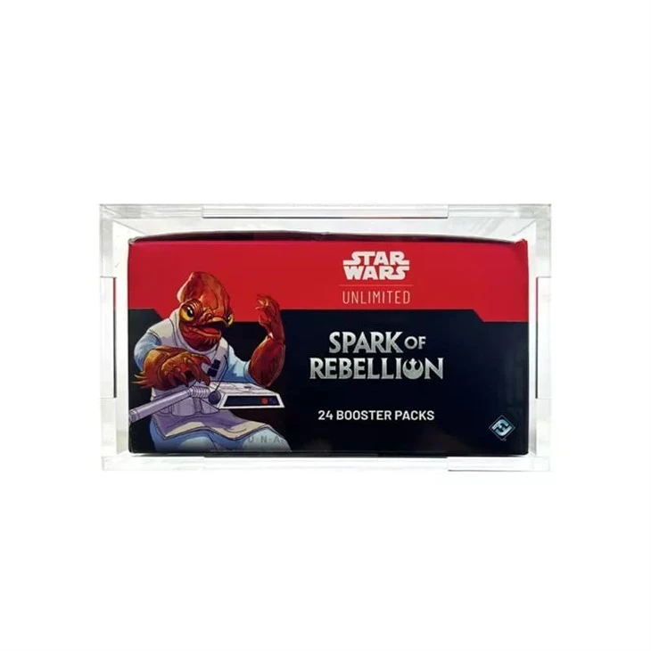 Star Wars Unlimited TCG Booster Box Acrylic Display Protector Case Star Wars Unlimited TCG Booster Box Acrylic Display Protector Case
